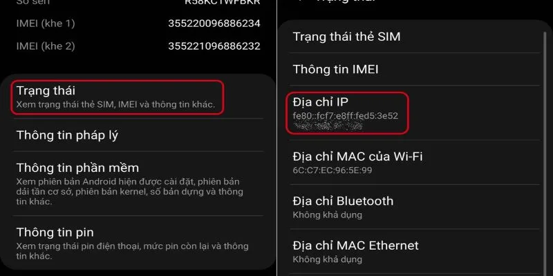 cách thay địa chỉ trên Android